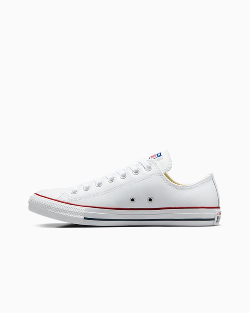 Women's Converse Chuck Taylor All Star Leather Low Top Shoes White | AU 56039M